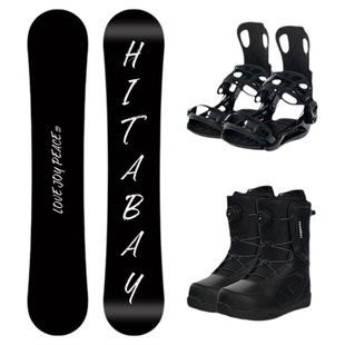 全能小黑板滑雪板单板三件套平花雪板女快穿固定器滑雪鞋套装入门