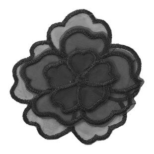 黑色贴花羽绒服刺绣补丁贴牛仔裤无痕自粘布贴修补贴衣服破洞补贴