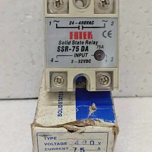 1PC Fotek SSR-75DA SSR75DA Relay 75A In Box -New 24-480 VAC