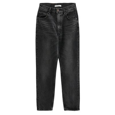 moussy做旧感水洗黑色牛仔裤