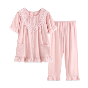 罗丝美纯棉贡缎家居服套装