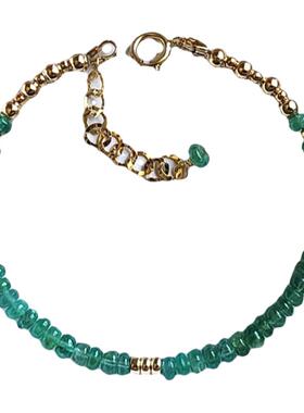 女天然翡翠华丽真正宝石手链串珠