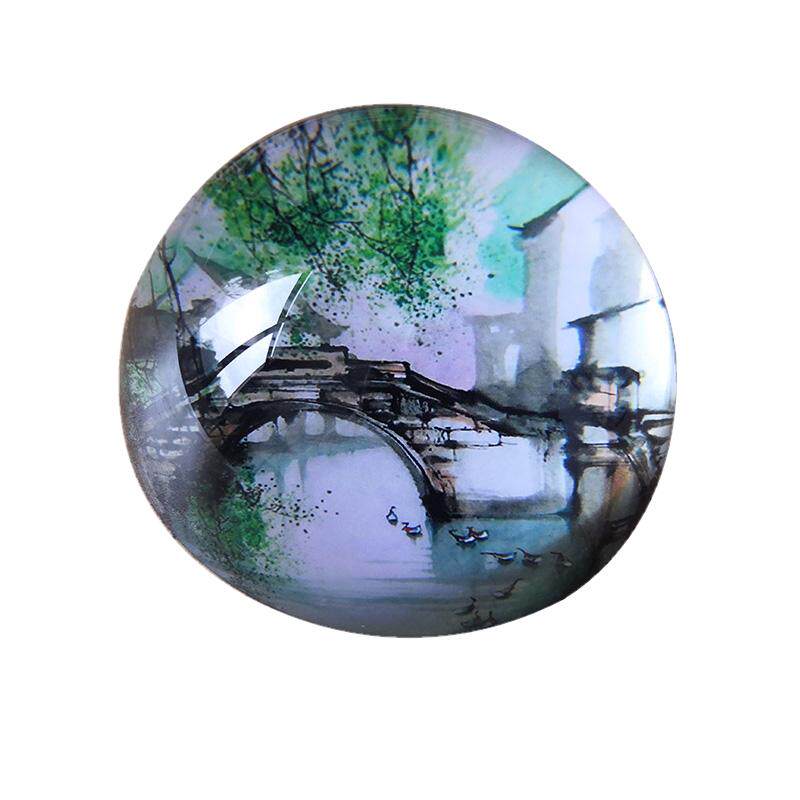 定制半球水晶镇纸摆件礼品学校毕业送老师纪念创意礼盒单位赠送