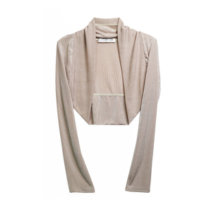 冰丝防晒衣夏季坎肩披肩配裙子吊带外搭网纱罩衫短款上衣开衫女