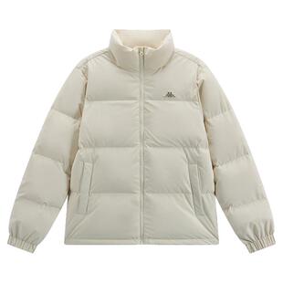 Kappa卡帕背靠背运动羽绒服男女新款冬季简约基础款立领保暖外套