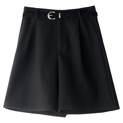 About Passion · 韩系通勤西装休闲裤宽松显瘦简约高腰阔腿短裤