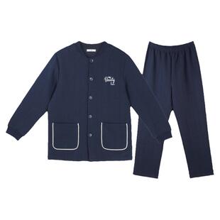 仕乐冬季情侣款加厚保暖睡衣女夹棉家居服套装男士母亲节礼物
