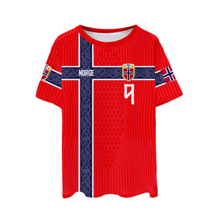 2026世界杯挪威队服哈兰德球员版足球衣服速干短袖t恤衫男女半袖