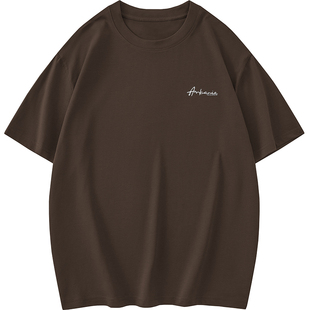 美式260g重磅纯棉t恤男士短袖2025新款夏季半袖oversize体恤上衣