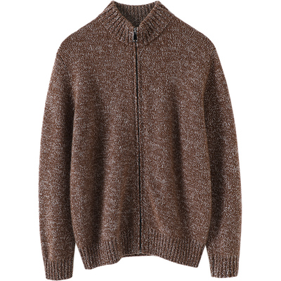 启超男士高端100%纯山羊绒衫