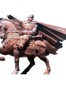 户外大型骑马园林玻璃钢人物塑像