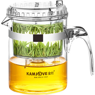 金灶TP-140飘逸杯家用新款茶水分离泡茶专用耐高温玻璃茶壶一人用