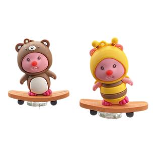 汽车创意可爱滑动滑板loopy露比摆件车载中控屏幕仪表台车内装饰