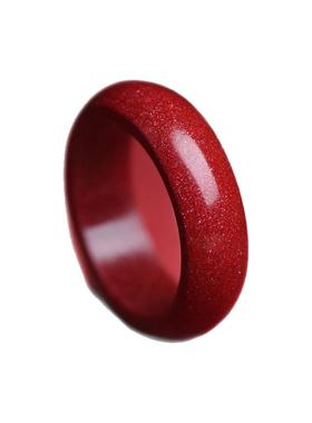 天然保真原矿紫金砂戒指