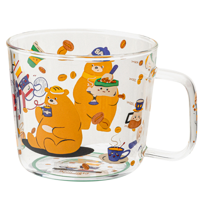 卡通牛奶杯儿童可加热早餐杯