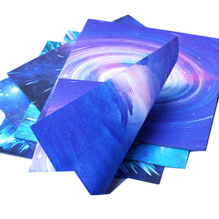 星空折纸正方形材料diy手工纸千纸鹤彩纸儿童专用纸长方彩色双面星座闪光彩虹纸软女孩印花梦幻小号学生套装