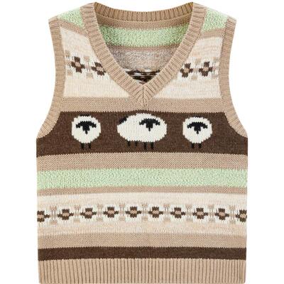 【商场同款】乐町小羊线背心冬针织合体毛衣马甲C2EFE4203