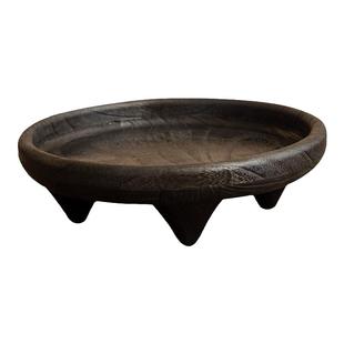 实木佛手柑托盘诧寂风水果盘零食收纳盘装饰中式复古做旧喝茶盘子