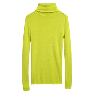 精纺高领羊绒衫女超薄款微透修身针织衫2020秋冬女装羊毛打底毛衣