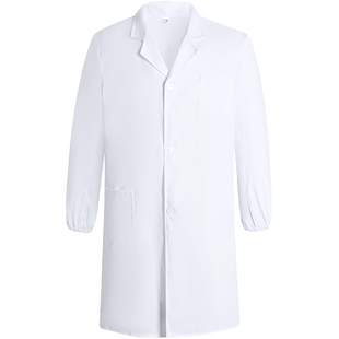 白大褂工作服长袖食品厂生产车间实验室医生长款工装定制白色男女