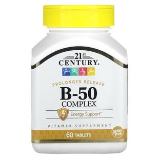 21st Century长效缓释维生素B-50易吸收维b营养补充神经健康