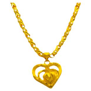 越南沙金项链女加长款镀金仿真黄金正品999纯金色吊坠颈链首饰品