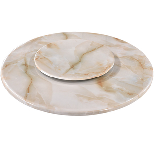 大理石台面定制餐桌转盘圆形长方形茶几电视柜火锅桌石台面板定做