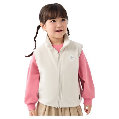 巴拉巴拉儿童马甲宝宝摇粒绒内胆男童坎肩内搭2025秋冬新款童装小