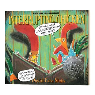 爱打岔的小鸡 英文原版 Interrupting Chicken 纸板书 全英文版 David Ezra Stein 进口英语书籍