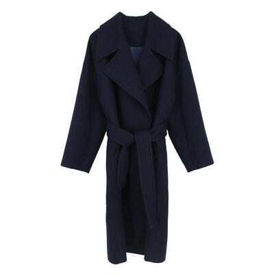 有尾女装中长款翻领大衣