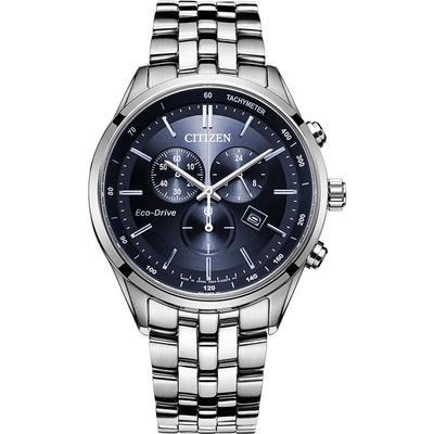 西铁城三眼计时商务风男士手表