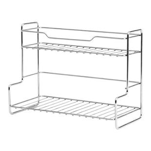 双层置物架家用卫生间浴室洗手台化妆品收纳架不锈钢桌面分层架