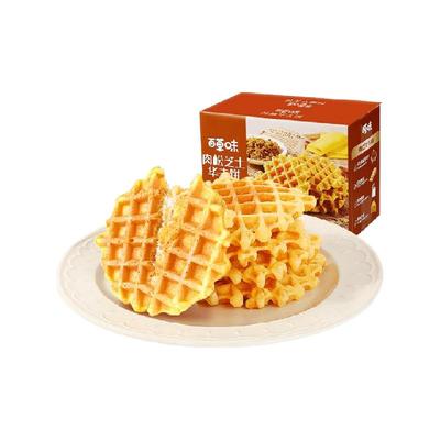 百草味肉松芝士华夫饼糕点400g