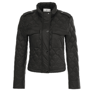 FF||仿佛冬季时尚设计感轻暖白鸭绒短款黑色羽绒服女