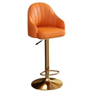 轻奢吧台椅现代简约家用高脚凳子升降旋转靠背椅店铺收银台旋转椅