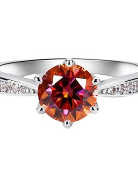 右手等待女S925银欧美莫桑石戒指