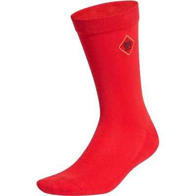 阿迪达斯男女运动中筒袜