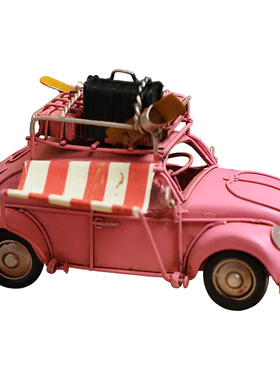 铁艺装饰送礼老爷车摆件桌面