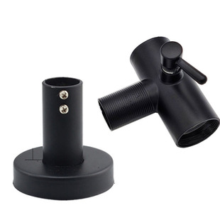 黑色不锈钢淋浴花洒升降杆固定座底座配件支架套延长加长