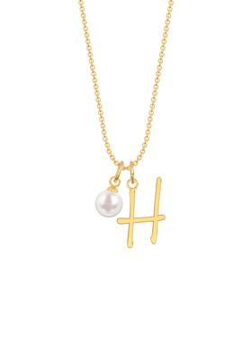 原创天然淡水珍珠纯银字母项链