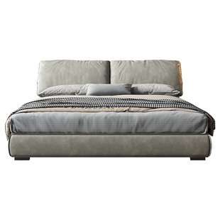 大象耳朵床现代简约婚床免洗科技布软包床主卧2米大床储物双人床