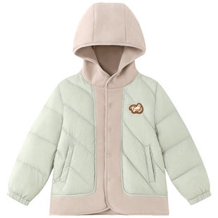 【商场同款】英氏超韧绒儿童羽绒服冬季季保暖防寒男童连帽外套