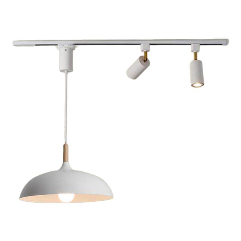 现代简约创意个性极简可移位升降轨道餐桌餐厅岛台吧台吊灯射灯具