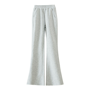 女童裤子春秋洋气新款中大童好看休闲裤初中生儿童秋季针织喇叭裤