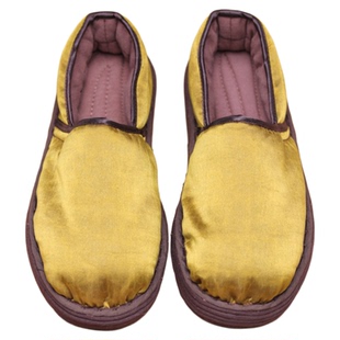 【纯棉花更养脚】香云纱纯手工千层底棉鞋女冬季保暖一脚蹬妈妈鞋