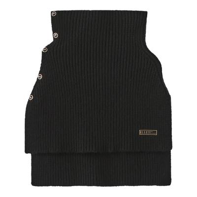 ELLE冬季披肩针织百搭高领