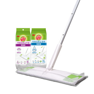 3M思高静电除尘拖把X6加大一次性拖地湿巾免手洗平板拖把除尘纸