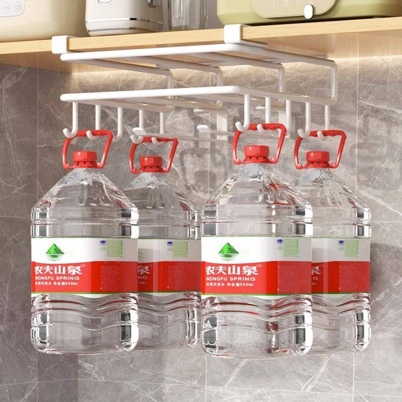 置物橱柜纸巾下挂架收纳免架子砧板架不锈钢打孔厨房锅盖菜板