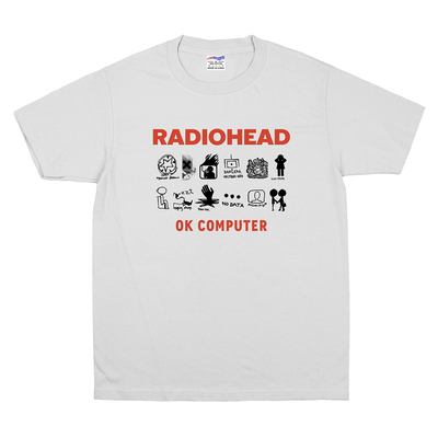 Radiohead乐队透气卡通印花短袖