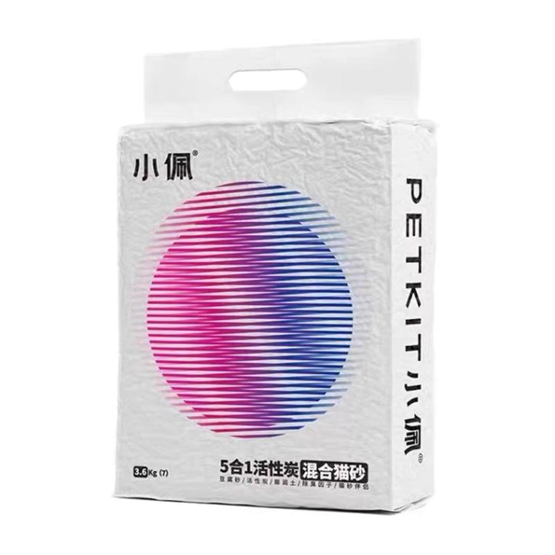 小佩猫砂五合一混合猫砂3.6kg*4包豆腐膨润土猫砂活性炭猫砂整箱
